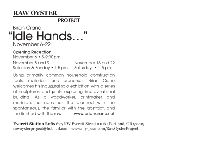 Idle Hands show card back